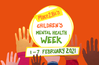 Drawing of Children's Mental Health Week logo with hands
