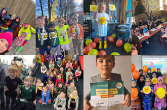 Collage of images of children taking part in Children's Mental Health Week 2022