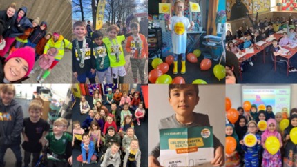 Collage of images of children taking part in Children's Mental Health Week 2022