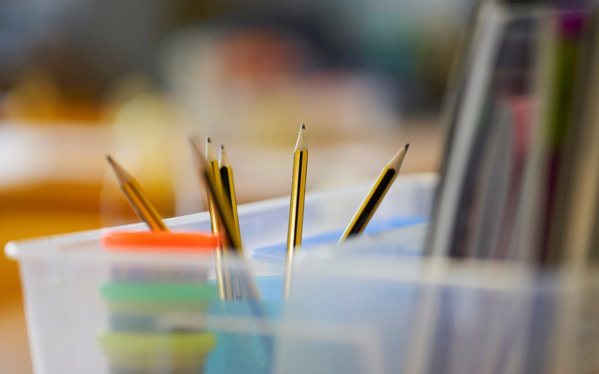 Gov Letter Header (1) Pencils in a pen pot in a classroom