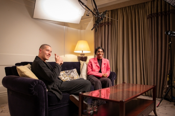 Taz Skyler talking to BAFTA's Young Presenter Precious