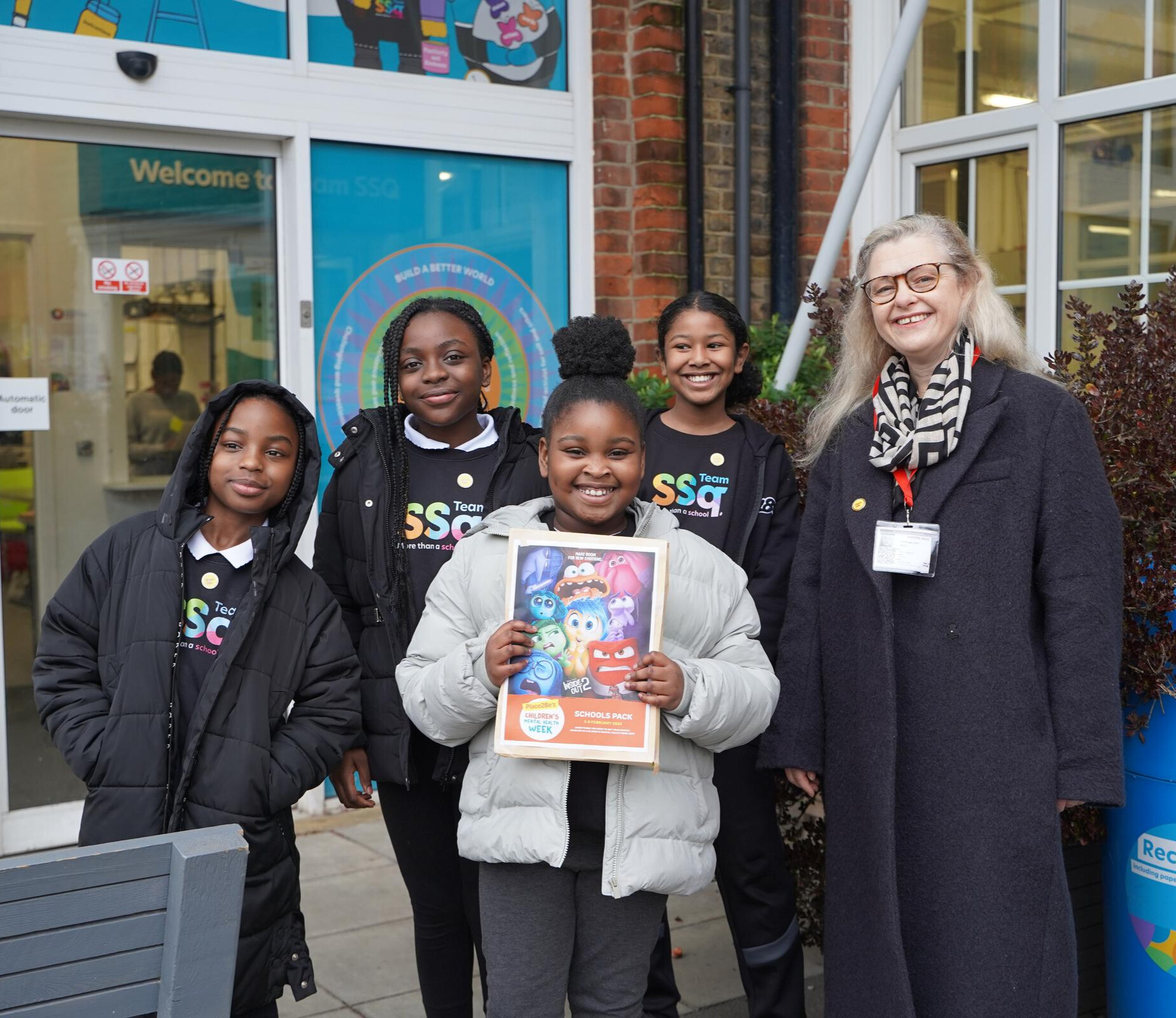 Place2Be's Clinical Director, Rebecca Kirkbride made a special journey to Surrey Square in South East London